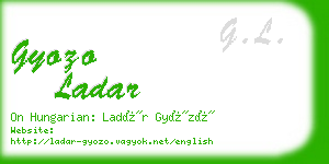 gyozo ladar business card